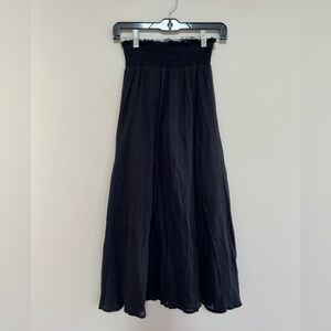 Athleta Flowy 100% Cotton Bohemian Maxi Skirt in Black, size XS